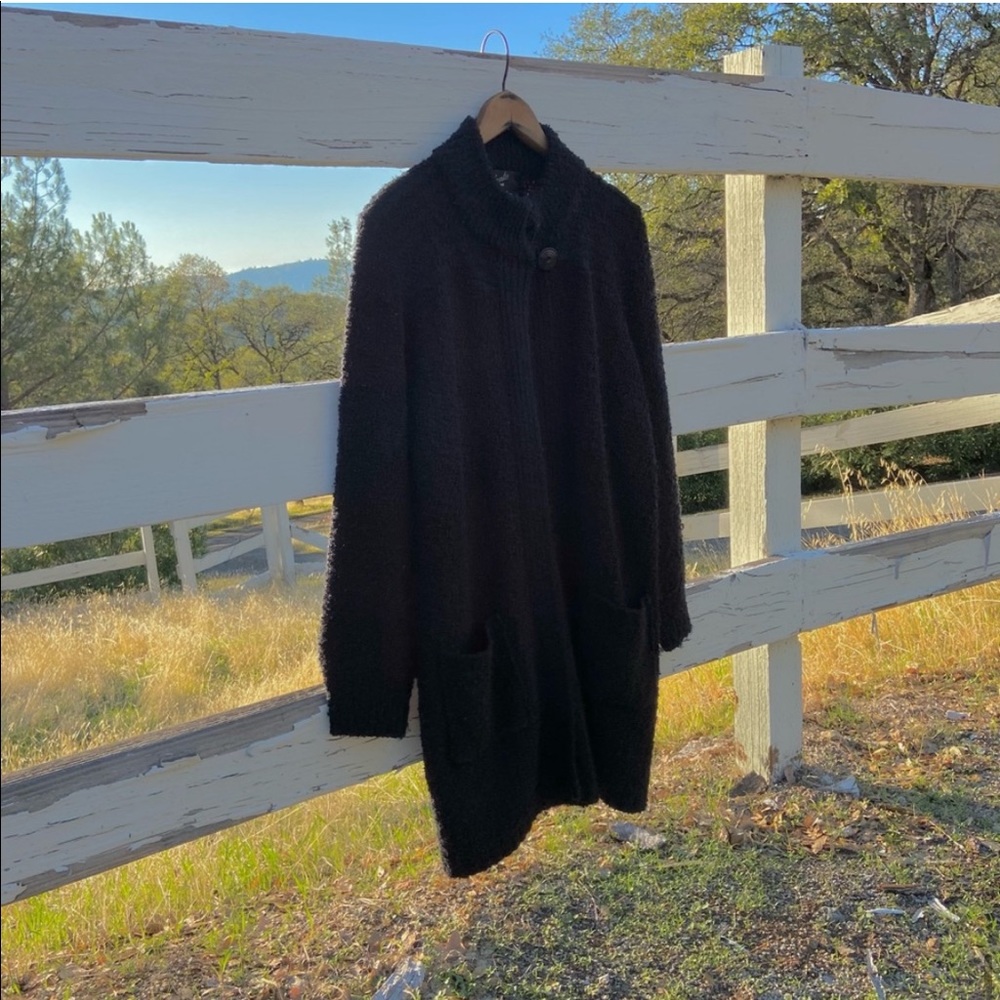 SOLD | Vintage | Long Oversized Bouche Knit Cardigan - Picture 14 of 16